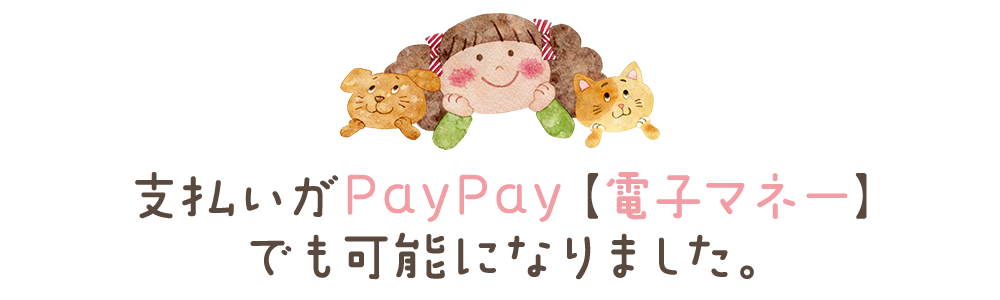 支払いがPayPay【電子マネー】でも可能になりました。